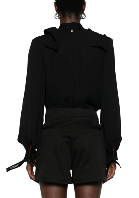 Georgette shirt bodysuit with scarf and embroidery ELISABETTA FRANCHI | shirts | CB00651E2110